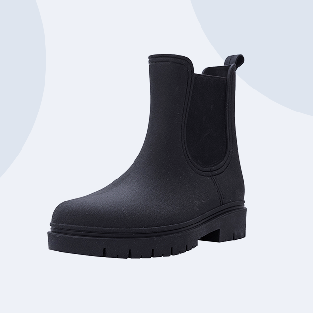 Black Designed Style PVC Rainboot - Buy Rain Boot Product on JIANGSU ...